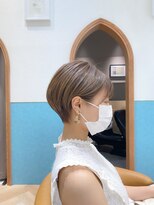 ロンド レグリーズ 立川(Lond leglise)&nbsp;ショート×顔周り×前髪×シルキーベージュ×グレージュカラー