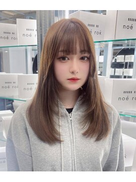 ノエロク 岐阜(noe rok) マロングレージュ/韓国風レイヤースタイル