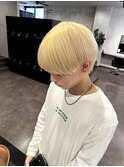 メンズハイトーンマッシュ