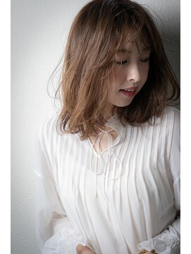 カバーヘア イヴ 戸頭店(COVER HAIR EVE) グレーベージュニュアンスパーマ抜け感ミディアムv戸頭30代40代