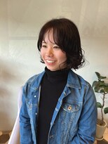 リベラル(liberal)&nbsp;垢抜け　外ハネ　ボブレイヤー　パーマ【30代/40代/50代】