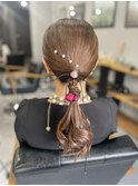 【WAVY hair set】タイトポニースタイル