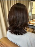 暗髪ミディアムヘア