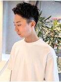 黒髪ショート 爽やか アップバング スパイキーショート