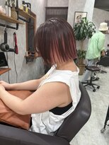 シールドヘアー 沖縄 新都心(C'LD Hair)&nbsp;那覇美容室/おもろまち美容室/ピンク/アンブレラカラー/小顔ボブ