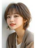 大人小顔ショートボブ30代40代50代