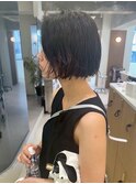 大人ボブ◎ダークアッシュパーマショート髪質改善20代~50代