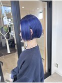 高発色ブルー×コンパクトボブ