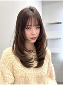 タッセルボブウルフカットボブマッシュウルフレイヤーミディアム