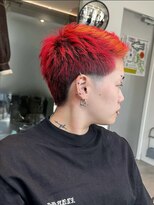ウーズ ハラジュク(Ooze.HARAJUKU) ハッシュカットグレージュデザインカラーツートーンカラー原宿