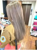 ミルクティーグレージュ×ハイライト【アフロート小笠原】