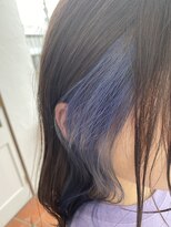 ゴッドヘアーメイク 前橋西片貝店(GOD Hair&Make) ブルーのインナーカラー
