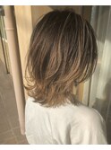 グラデハイライト×ミディアムウルフ_海浜幕張