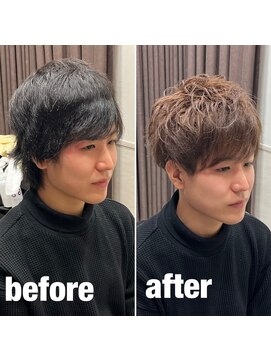 ヨシザワインク プレミアム 築地店(YOSHIZAWA Inc. PREMIUM) beforeafterツーブロック刈り上げショートマッシュ無造作セット