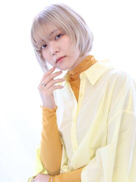 ヘアリゾート バレンタイン(hair+resort valentine) ハイトーンボブ×大人ボブ×シースルーバング×20代30代40代