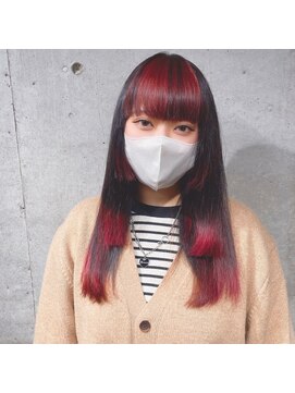 ガルボ ヘアー(garbo hair) ハイトーン裾カラーデザインカラー10代20代