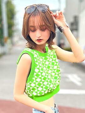 エステージ 鳳店(S-TAGE) くびれヘア×シルキーベージュ