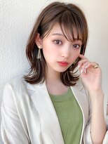 大人かわいい 2wayバング  グレージュ くびれヘア 髪質改善