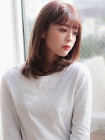 エモージュグレーベージュくびレイヤーロング前髪パーマ黒髪ボブ