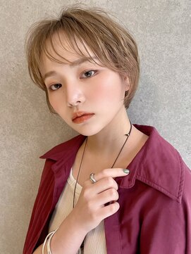 エジョン 八幡山店(Aejon) #バレイヤージュ#グレージュカラー#ボブウルフ#ココアベージュ