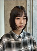 大人ボブ/ストレート/グレージュカラー/前髪/髪質改善[登戸