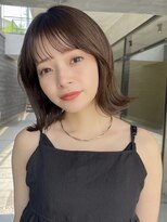 ガーデンヨコハマ(GARDEN YOKOHAMA) きりっぱなしくびれボブセミディシアーカラーワンカール外ハネ