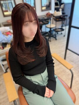 マーリャヘアー(mallia hair) レイヤースタイルレイヤーカットロングレイヤー小顔スタイル