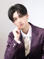 センターパート　ニュアンスパーマ　ダウンパーマ　韓国ヘア韓流
