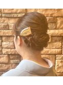 卒業式訪問着お着付けアップスタイル