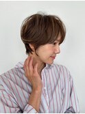 顔型別ヘアスタイル特集/チェリーブラウン/ショートカット