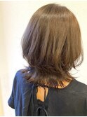 小顔ミディアムくびれヘア20代30代40代☆大人かわいいミニウルフ