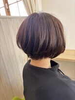 アドラーブル はなみずき店(adorable)&nbsp;ハイライトカラー白髪ぼかしショートボブ夏カラー秋カラー透明感