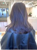 ブリーチなし切りっぱなしボブミディアムレイヤーボブ夏カラー