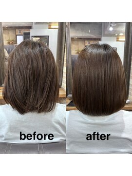 お客様お悩み解決 髪質改善ストレート before after