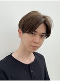 刈り上げセンターパート/ニュアンスパーマ/ブルーブラック/1