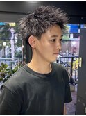 【アップバングショート×ツイストパーマ】メンズパーマ/短髪