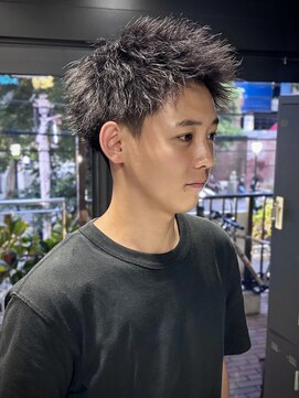 アウル 心斎橋(owl) 【アップバングショート×ツイストパーマ】メンズパーマ/短髪