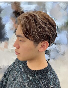 レノ(RENO) 〈金沢〉メンズハイライト×毛流れセンターパート