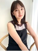 外ハネ　ミディアム　イメチェンヘア　ツヤカラー　前髪カタログ