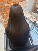 フィゼル 梅田茶屋町(fizelle)&nbsp;ダークオリーブグレージュ 髪質改善カラー