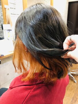 フェブリエ(hair design fevrier) 切りっぱなし、外はねスタイル