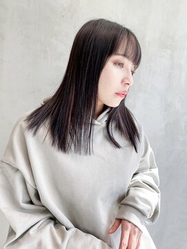 アイティー バイ アルバム 中野店(IT by ALBUM) ストレートスタイル_かきあげロングマロンベージュ_38370