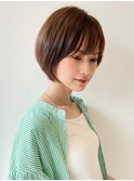 大人可愛い 10代20代30代 丸みショート ショートボブ