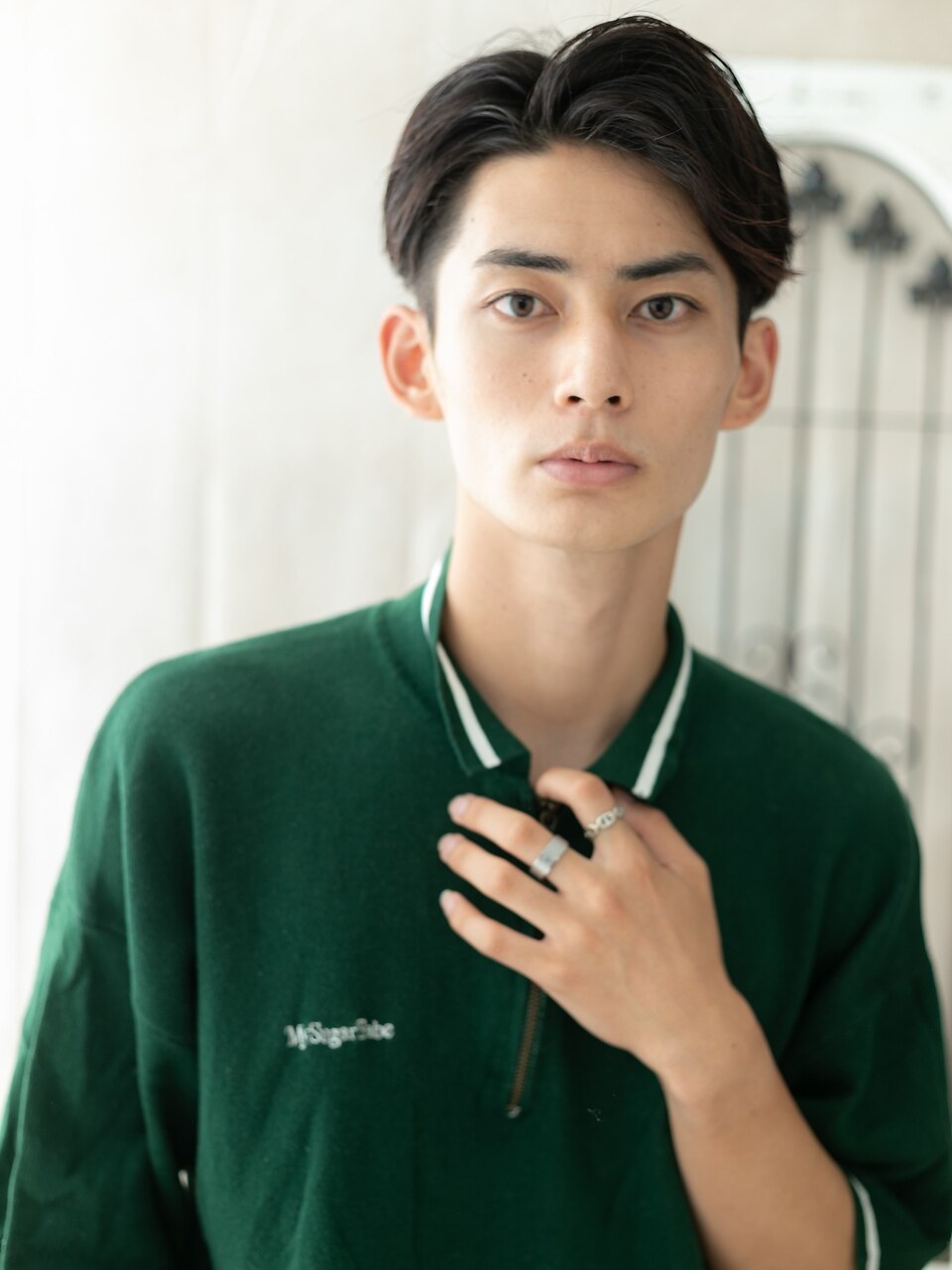 ナチュラル七三分けツーブロックショートA：L171392553｜ミスター