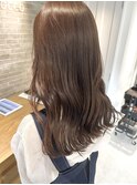 チョコレートブラウンカラーのゆるっと巻きスタイル