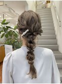 編みおろしヘア