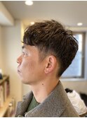 ナチュラルパーマなショート。1.5