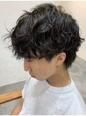 緩めツイストスパイラル/爽やかマッシュ/ニュアンスパーマ