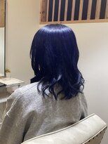 コードフルール(CODE Fleur)&nbsp;ミディアムスタイル×ネイビーブルー☆