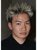 ヘアカロン 熊本本店(Hair CALON)&nbsp;メンズカットカラーブリーチスパイキーショート熊本下通
